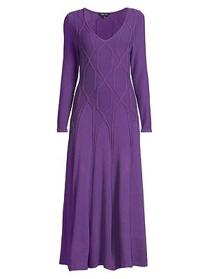 Geometric Knit Maxi Dress