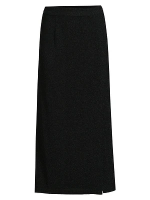 Sparkle Stretch Woven Straight Maxi Skirt