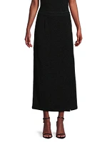 Sparkle Stretch Woven Straight Maxi Skirt