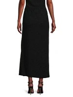 Sparkle Stretch Woven Straight Maxi Skirt