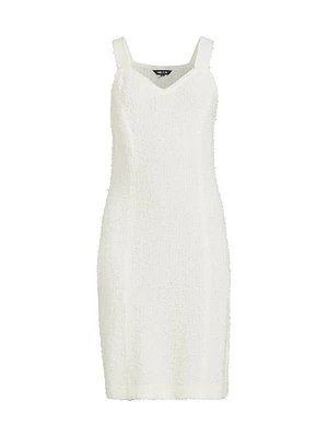 Bouclé Knit Sleeveless Sheath Dress