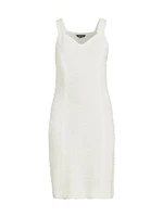 Bouclé Knit Sleeveless Sheath Dress