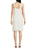 Bouclé Knit Sleeveless Sheath Dress