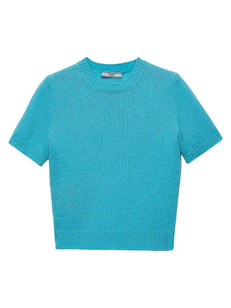 Short-Sleeved Cashmere Sweater