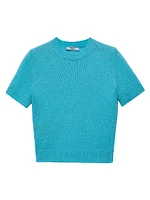 Short-Sleeved Cashmere Sweater