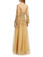 Embellished Tulle Gown