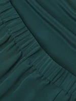 Silk Pleated Wide-Leg Pants