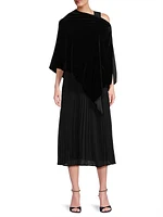 Viscose-Silk Poncho