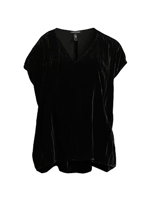 Silk-Blend V-Neck T-Shirt