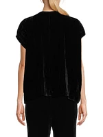 Silk-Blend V-Neck T-Shirt