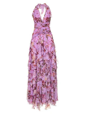 Romantic Floral Haze Maxi Dress