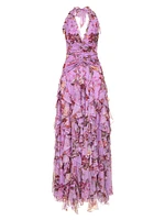 Romantic Floral Haze Maxi Dress