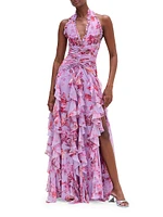 Romantic Floral Haze Maxi Dress