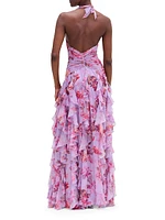 Romantic Floral Haze Maxi Dress