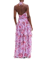 Romantic Floral Haze Maxi Dress