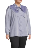 Plus Aveline Tieneck Blouse