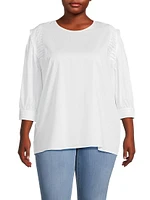 Plus Delaney Cotton Blouse