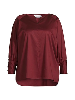 Plus Cerys Cotton Blouse