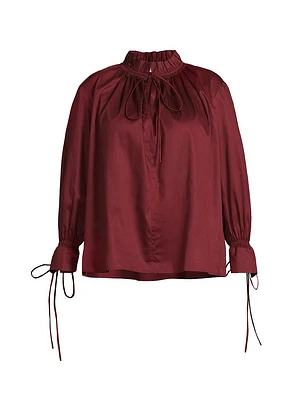 Plus Audrey Cotton Blouse