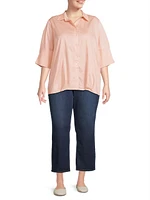 Plus Bernardina Cotton Short-Sleeve Shirt