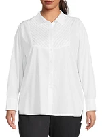 Kaliyah Pleated Cotton Shirt