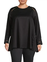 Isolde Cotton Sateen Tunic Blouse