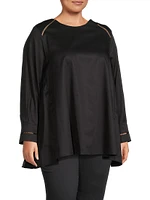 Isolde Cotton Sateen Tunic Blouse