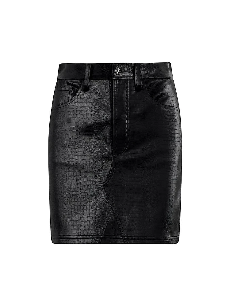 The Shay Faux Leather Miniskirt