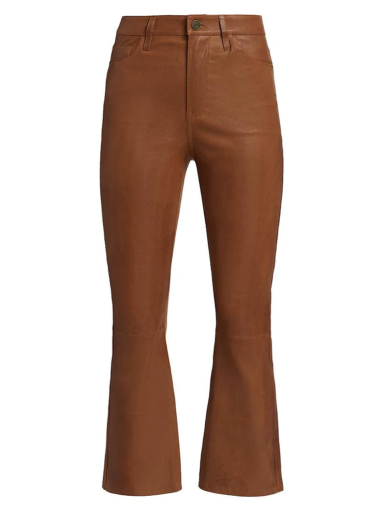 Le Crop Leather Mini Boot Pants