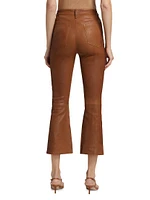 Le Crop Leather Mini Boot Pants