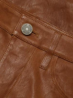 Le Crop Leather Mini Boot Pants