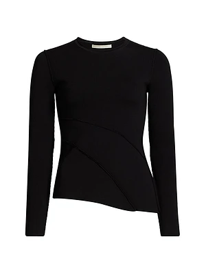 Asymmetric Crewneck Sweater