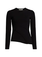 Asymmetric Crewneck Sweater