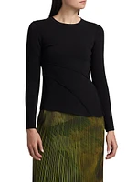 Asymmetric Crewneck Sweater