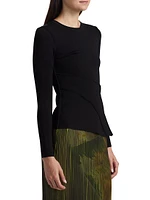 Asymmetric Crewneck Sweater
