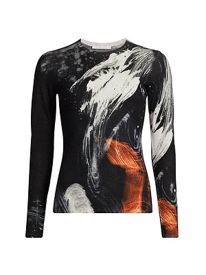 Brushstroke Merino Wool Sweater