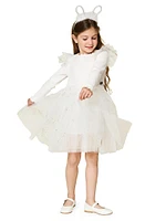 Baby Girl's, Little Girl's & Ribbed Glitter Tulle Dress