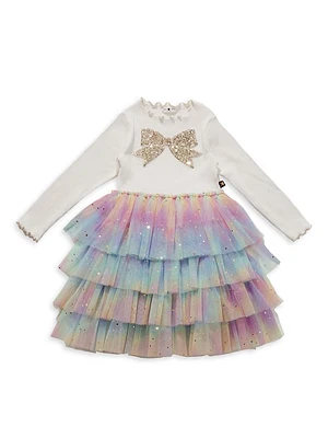 Baby Girl's, Little Girl's & Bow-Accented Tiered Tutu Dress