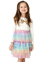 Baby Girl's, Little Girl's & Bow-Accented Tiered Tutu Dress