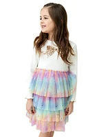 Baby Girl's, Little Girl's & Bow-Accented Tiered Tutu Dress