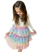 Baby Girl's, Little Girl's & Bow-Accented Tiered Tutu Dress