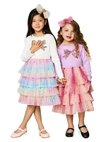 Baby Girl's, Little Girl's & Bow-Accented Tiered Tutu Dress