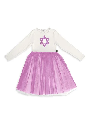 Little Girl's Sequined Star of David Dress