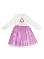 Little Girl's Sequined Star of David Dress