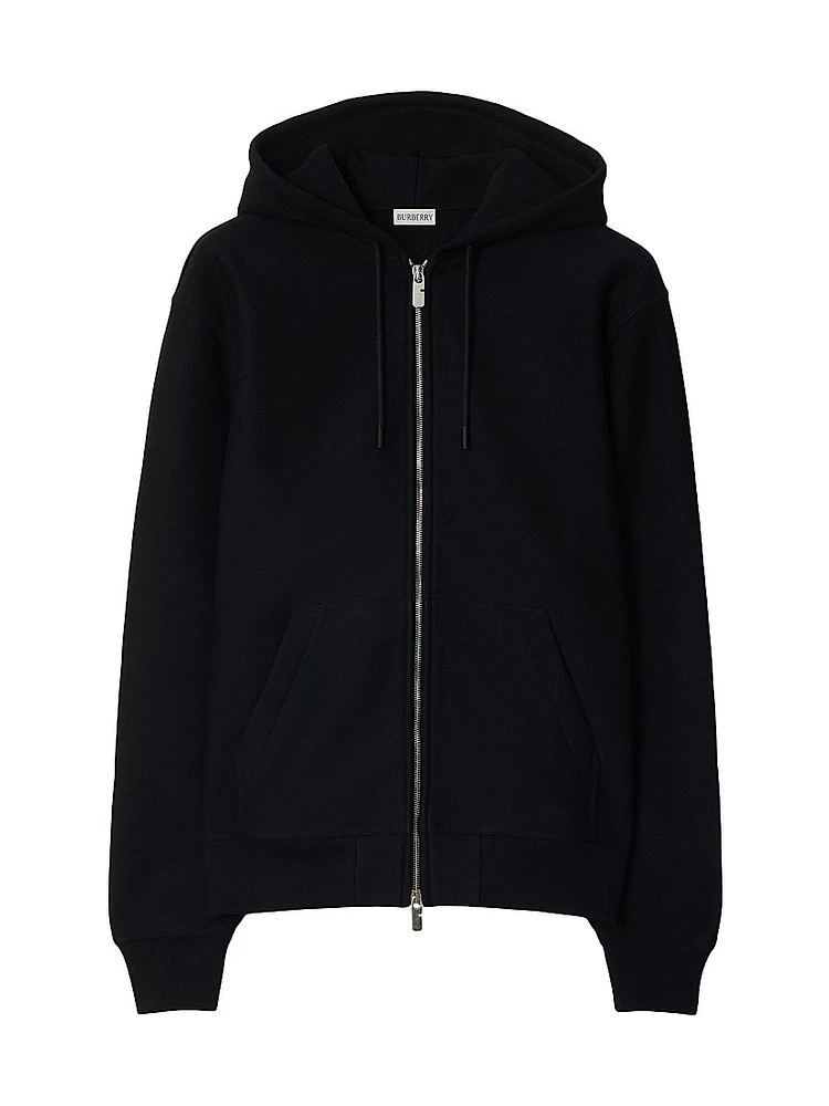 Oversized Logo Full-Zip Hoodie