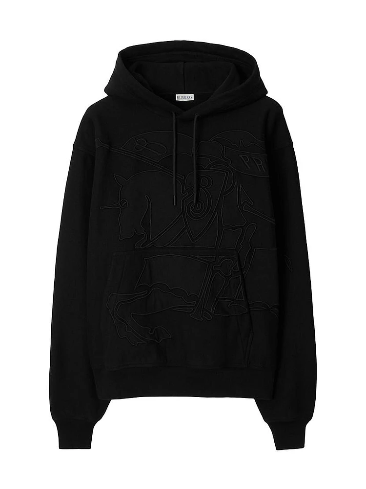 Embroidered Cotton-Blend Hoodie