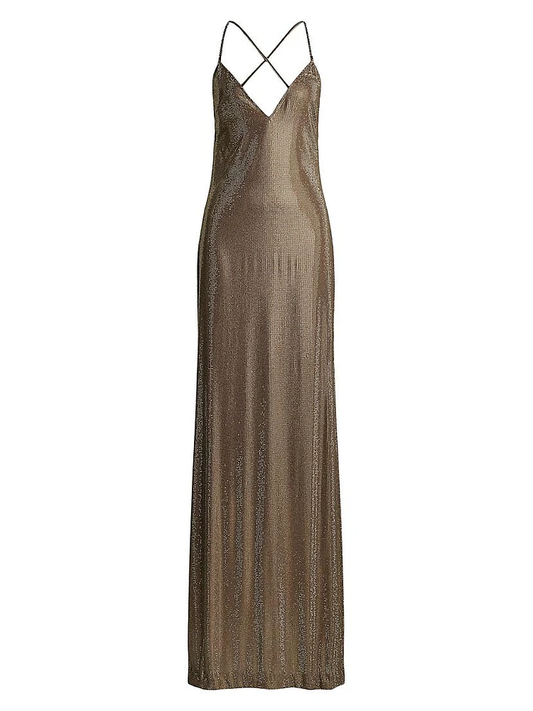 Reede Silk Georgette Column Gown