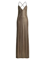 Reede Silk Georgette Column Gown