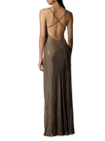 Reede Silk Georgette Column Gown