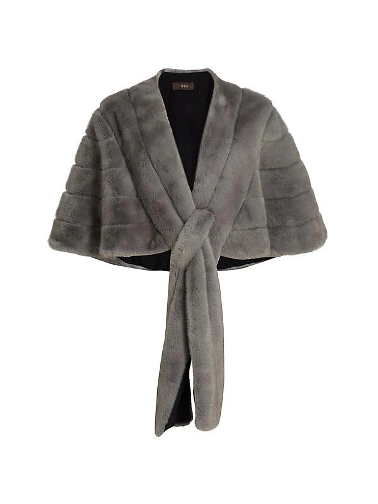 Faux Fur Draped Stole